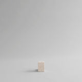 Brick Candle Holder, Low - Limestone