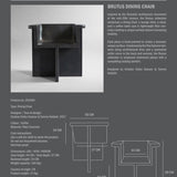 Brutus Dining Chair - Coffee