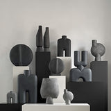 Sphere Vase Square, Big - Dark Grey