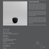 Sunao Vase, Mini - Black