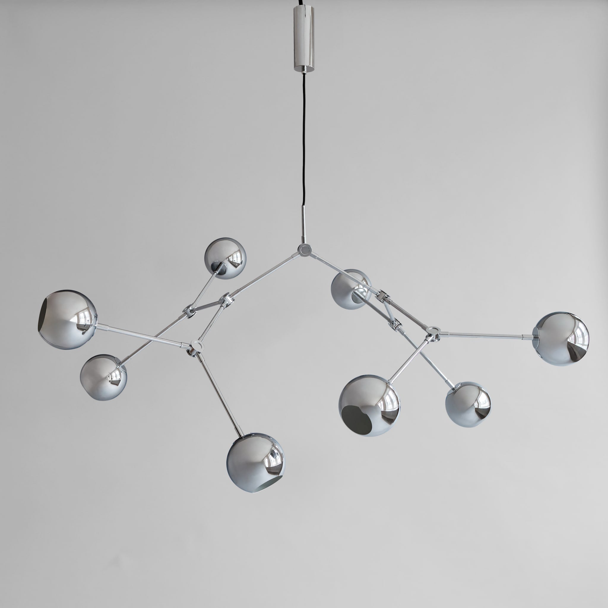 101 Copenhagen - Drop Chandelier Globe - Chrome (5m) - Chandelier