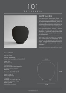 Sunao Vase, Big - Black