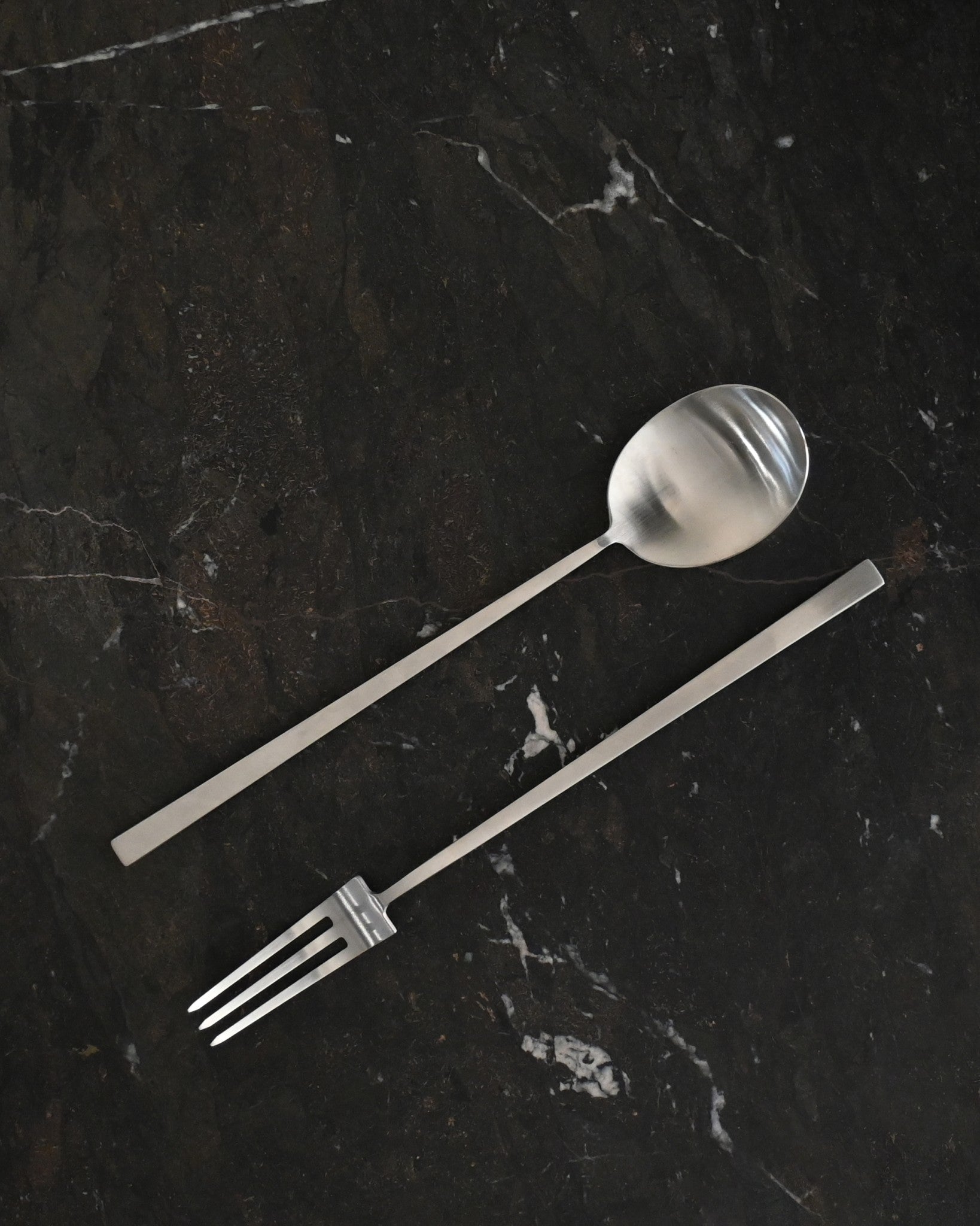 101 Copenhagen - Kogei Salad Servers - Brushed Steel - Salad Servers