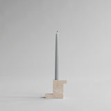 Brick Candle Holder, Tall - Limestone