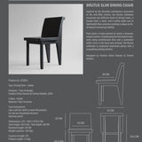 Brutus Slim Dining Chair - Coffee