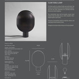 Clam Table Lamp - Burned Black