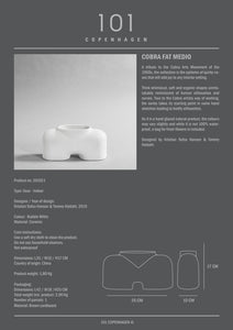 Cobra Vase Fat, Medio - Bubble White - 101 Copenhagen