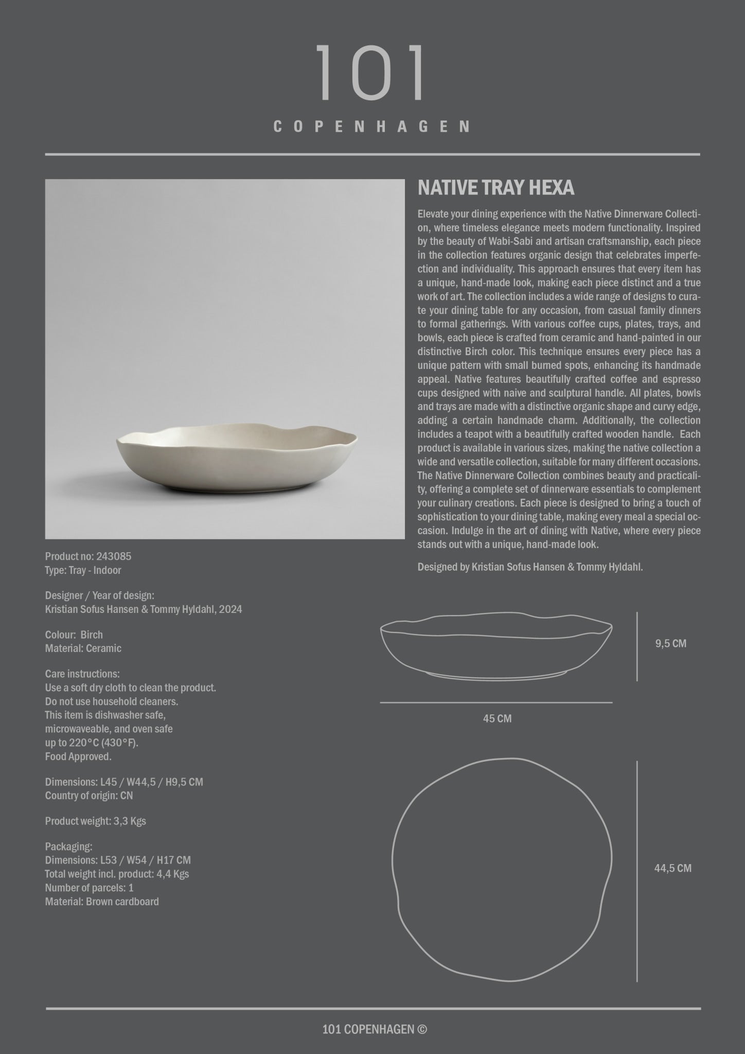 101 Copenhagen Native Tray Hexa style sheet