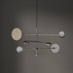 101 Copenhagen Sahn Chandelier - Chrome turned on and off