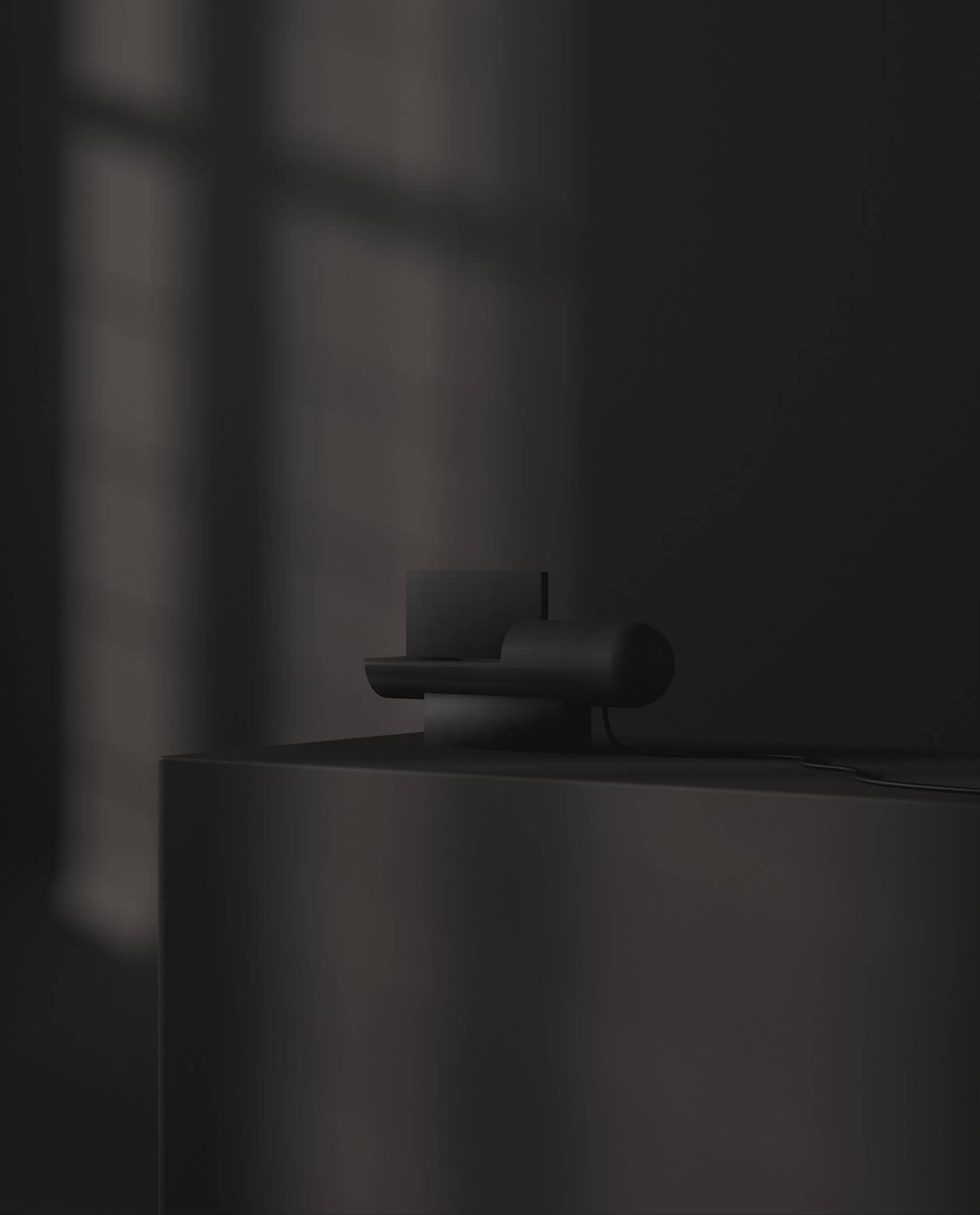 101 Copenhagen Brutalist table Lamp turned on and off