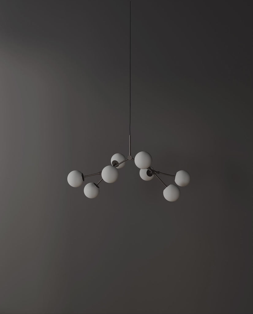 101 Copenhagen Drop Chandelier Bulp Mini turned on and off