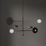 101 Copenhagen Sahn Chandelier - Bronze turned on and off