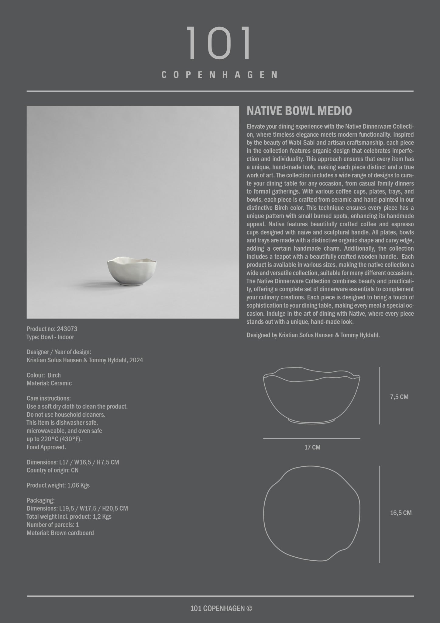 101 Copenhagen Native Bowl, Medio style sheet