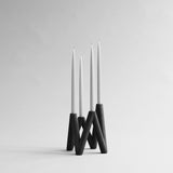 101 Copenhagen - W Candle Holder - Black - Candle Holders