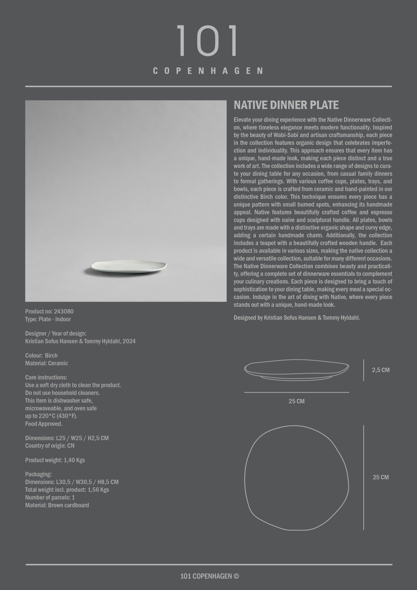 101 Copenhagen Native Lunch or Dessert Plate style sheet