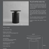 Pillar Table, Tall - Burned Black