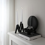 101 Copenhagen - W Candle Holder - Black - Candle Holders