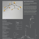 101 Copenhagen - Drop Chandelier - Brass - Chandelier