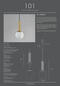 No. 2 Pendant Lamp - Brass - 101 Copenhagen