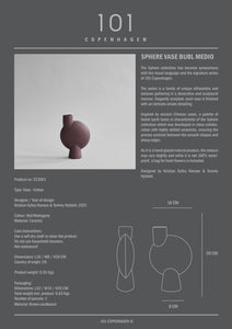 Sphere Vase Bubl, Medio - Red Mahogany - 101 CPH